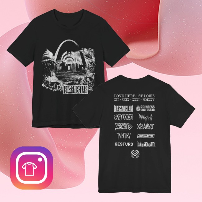 Bassnectar Merch Store Love Here St. Louis Pops Metal Shirt