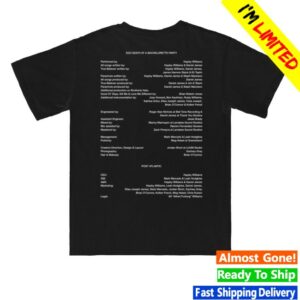 Hayley Williams Merch Store Credits Black Shirt