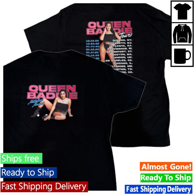 Natalie Nun Store Merch Natalie Nunn Queen Baddie Tour Heavyweight Garment Dyed T-Shirt