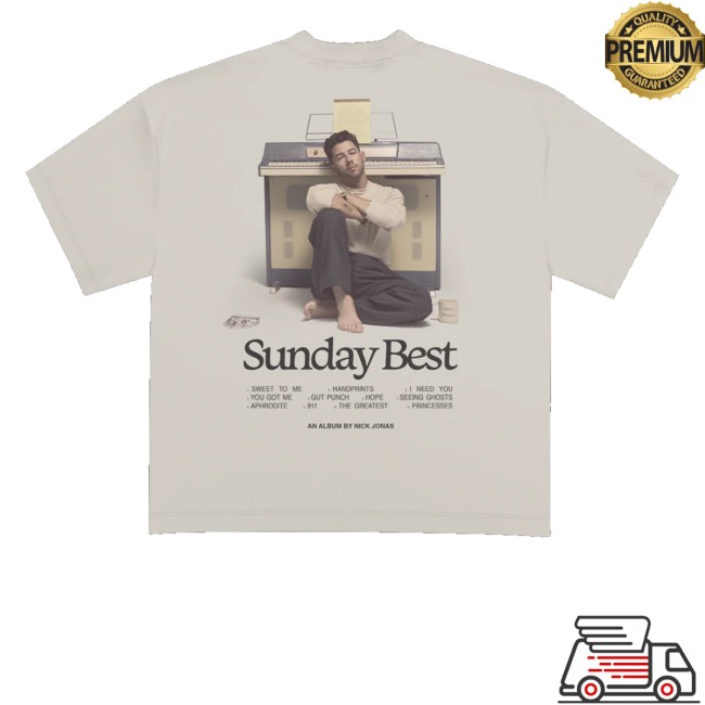 Nick Jonas Merch Store Sunday Best Tracklist Shirt