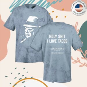 Tacopub Store Merch Holy $Hit I Love Tacos Tie-Dye Crewneck T-Shirt