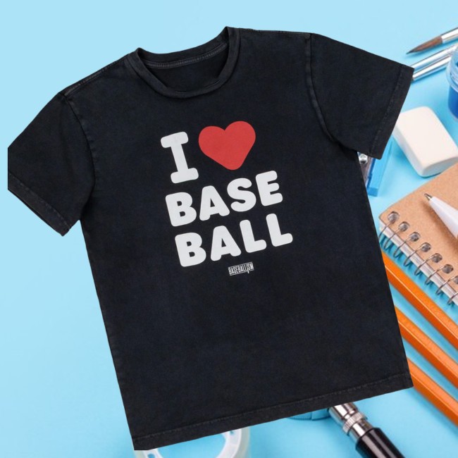Baseballism Store Merch I Heart Baseball T-Shirt