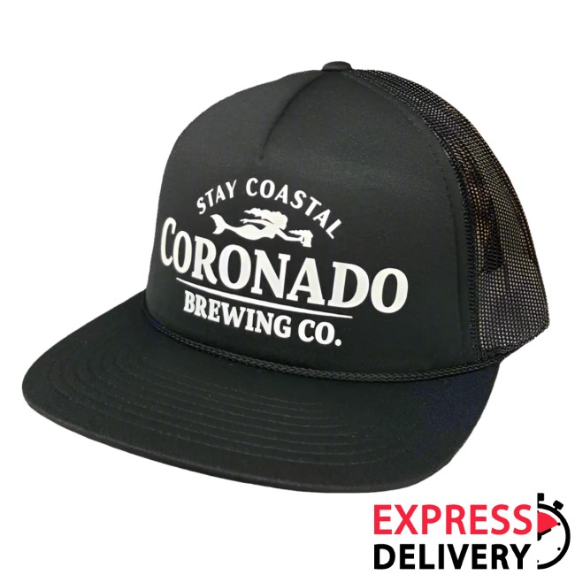 Coronado Brewing Company Store Merch Black Trucker Hat