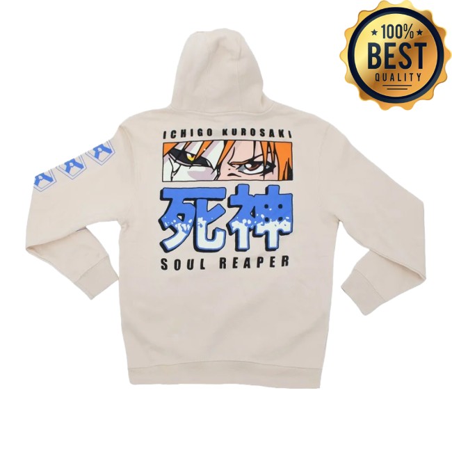 Crunchyroll Store Merch Bleach Ichigo Soul Reaper Fleece Hoodie