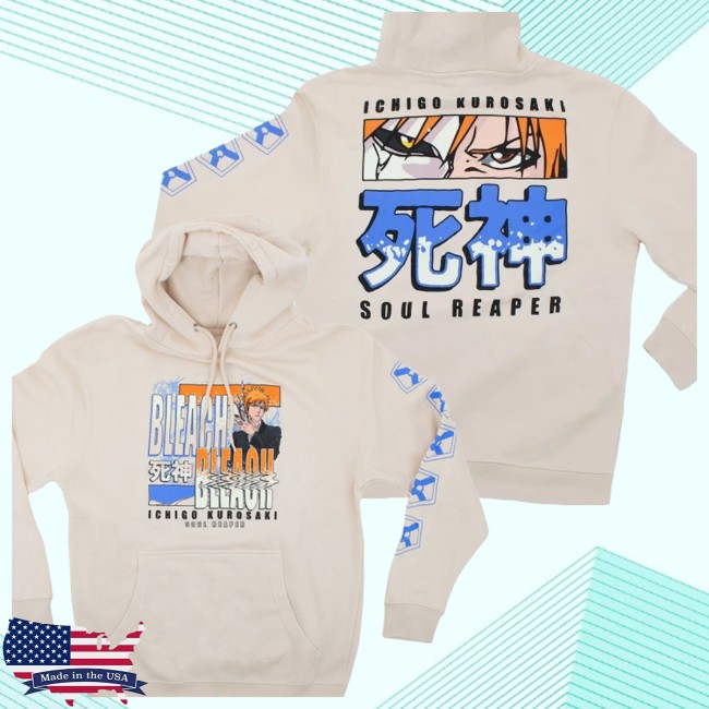 Crunchyroll Store Merch Bleach Ichigo Soul Reaper Fleece Hoodie
