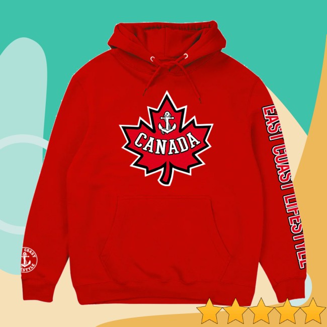 Eastcoastlifestyle Store Merch Go Canada Red Hoodie