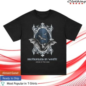 Motionless In White Store Merch Afraid Of The Dark Bat T-Shirt (Black)