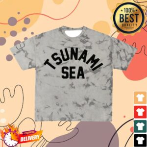 Tsunami Sea Store Merch Collegiate Crystal Silver T-Shirt