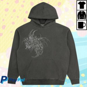 8Thwndr Store Merch Razor Tribal Hoodie Vintage Black