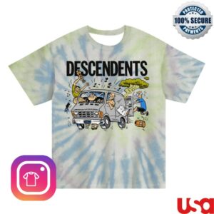 Descendents Store Merch Van T-Shirt (Watercolor Spiral Dye)