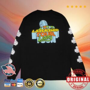 Levity Merch Store Lasership Tour Spaceship Long Sleeve In Black