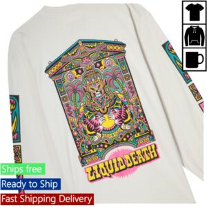 Liquid Death Store Merch Death Jungle White Longsleeve Shirt