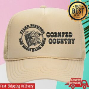 Tyler Richton & The High Bank Boys Merch Store Corn Fed Country Hat- Beige Mesh Back
