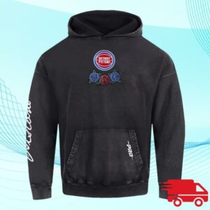 Pistons 313 Shop Store Merch Detroit Pistons Pro Standard Fire And Roses Hoodie