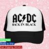 Acdc Store Merch Back In Black Logo Trucker Hat