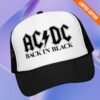 Acdc Store Merch Back In Black Logo Trucker Hat
