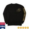 Bioworld Merchandising Store Led Zeppelin Swan Song Iconography Men's Oversized Black Crew Neck Sweatshirt