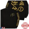 Bioworld Merchandising Store Led Zeppelin Swan Song Iconography Men's Oversized Black Crew Neck Sweatshirt