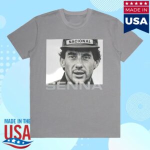 Cmc Motorsports Store Merch Ayrton Senna F1 Icon T-Shirt - AshWhite