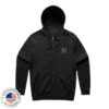 Haevn Music Store Merch 10 Year Haevn Anniversary Zipper Silhouette Hoodie