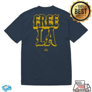 Lataco Store Merch Free L.A. Taco T-Shirt (Navy Blue And Yellow)