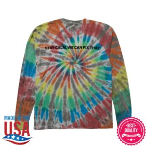 New York Sunshine Store Merch Stay Calm Tie-Dye Long Sleeve
