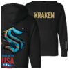 Seattle Hockey Team Store Merch Seattle Kraken Common Thread Black Hockey History Hoodie 2025-26