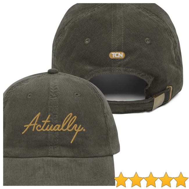 Tucker Carlson Store Merch Actually Vintage Cord Hat