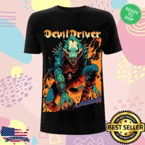 Devildriver Store Merch Hyena Skull Fire Shirt