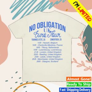 Official Merchandise Store Merch No Obligation Uk-Eu 2025 Tour Shirt
