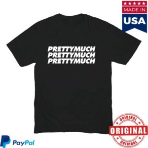 Prettymuch Store Merch Stacked Logo Black Shirt