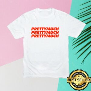 Prettymuch Store Merch Stacked Logo White Tee