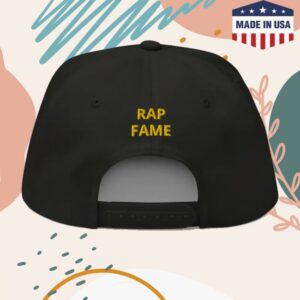 Rap Fame Store Merch Rap Fame Classic Flat Bill Cap (Black&Yellow)