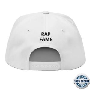 Rap Fame Store Merch Rap Fame Classic Flat Bill Cap (White&Black)
