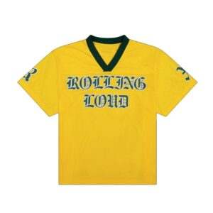 Rolling Loud Store Merch Rl Oe Gold Football Jersey
