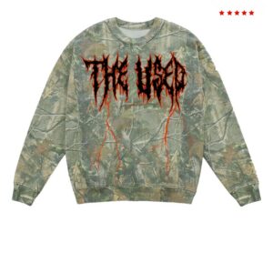 The Used Store Merch The Used Camo Crewneck